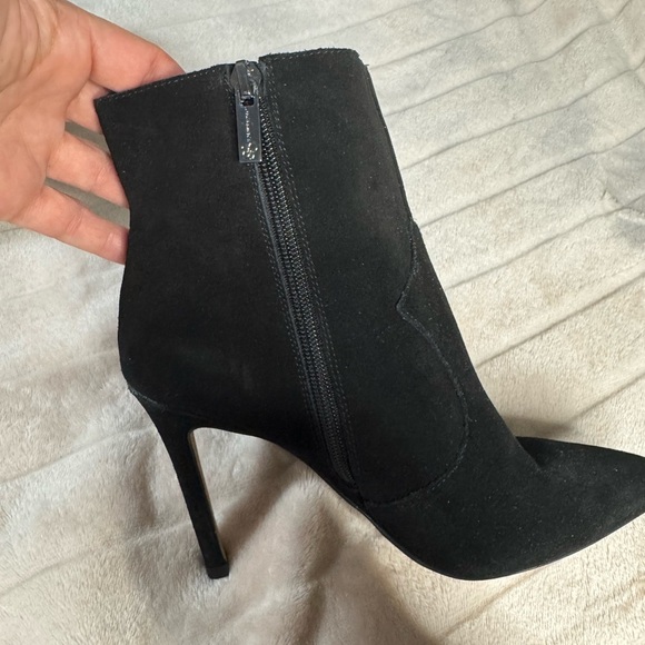 Jessica Simpson Black Suede Fringe Heeled Boots - Picture 4 of 4